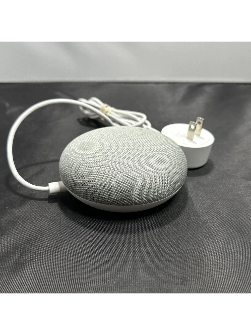 Google Home Mini Smart Speaker H0A 1st Gen w/ Power Adapter - Chalk